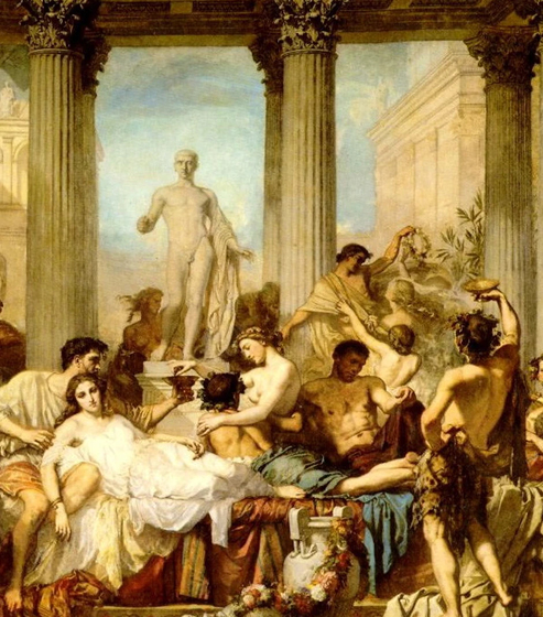 De cañas con los romanos IV: los romanos, de fiesta