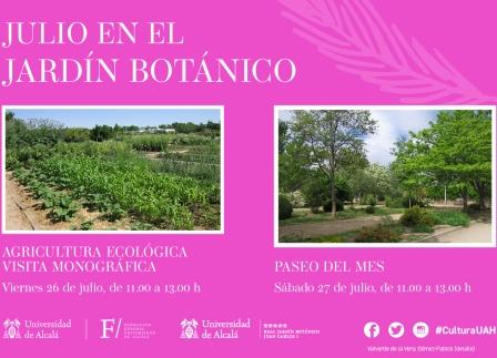 Actividades del Jardín Botánico para el mes de julio