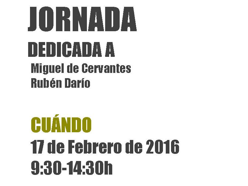 Jornada dedicada a Miguel de Cervantes y Rubén Darío