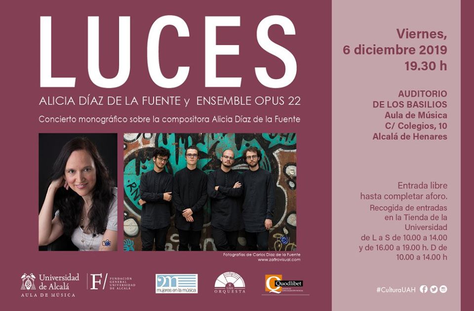 Concierto: Luces. Alicia Díaz de la Fuente y Ensemble Opus 22
