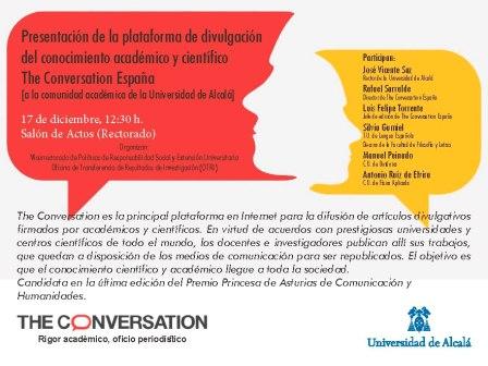 Presentación The Conversation España (a la comunidad académica de la UAH)