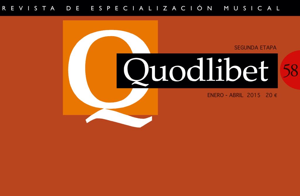 Revista de Especialización Musical Quodlibet Nº 58