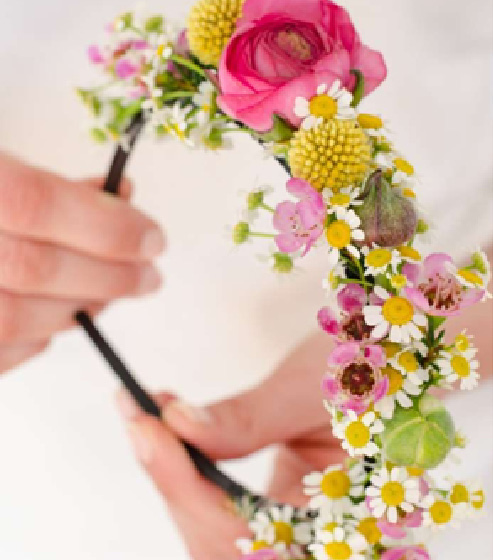 Taller de diadema floral