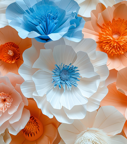 Taller de flores de papel (octubre 2025)